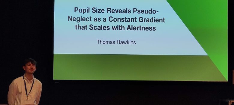 Thomas Hawkins presenting at the Dutch Pupillometry Symposium