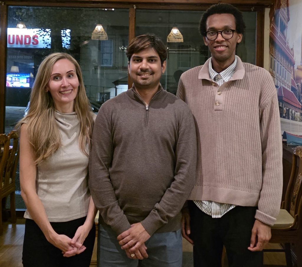 Photo of Jenny Murphy, Sameer Alladin, and Helio Cuve.